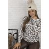 Béžovo/bílá halenka s leopardím vzorem BAMBO