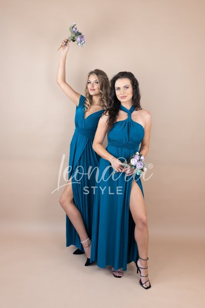 Tyrkysové variabilné šaty VIOLETTE