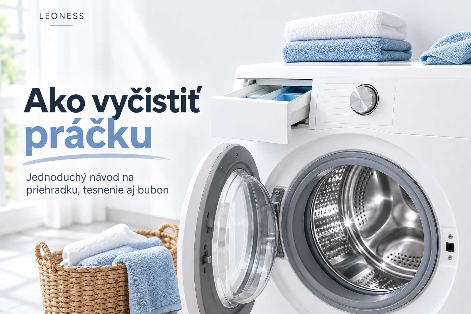 Ako vyčistiť práčku – čistenie priehradky, tesnenia a bubna