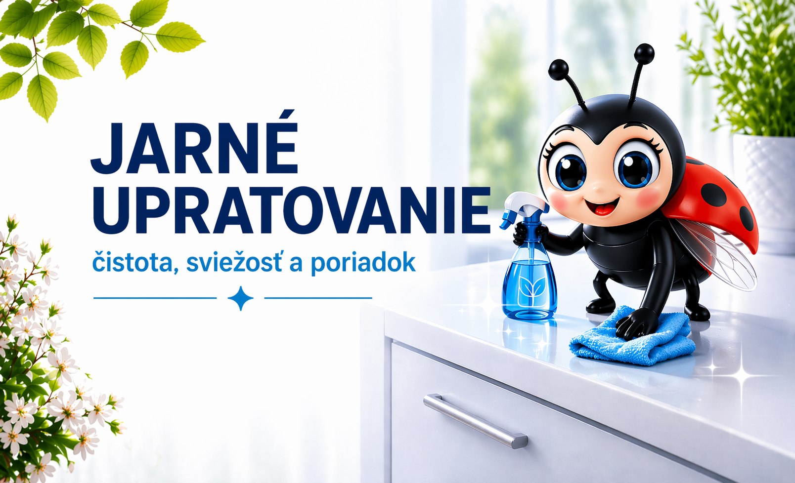 Jarné upratovanie priestorov: svieži domov, kancelária aj zázemie