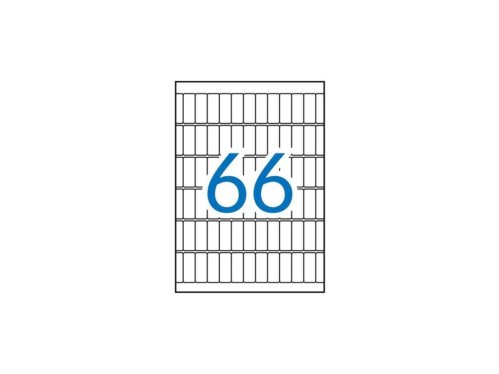 Etikety, 12x30 mm, zaoblené rohy, na liste formátu A5, APLI, 990 etikiet/bal