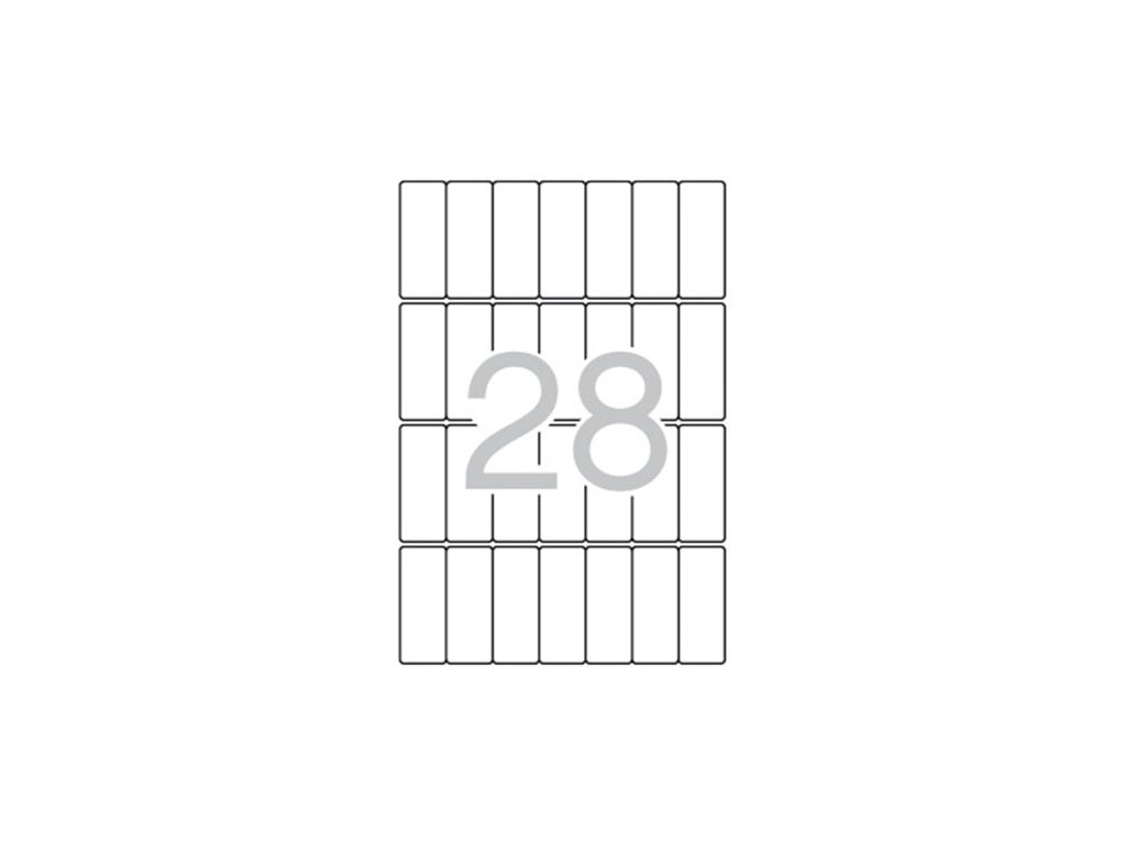 Etikety, 20x50 mm, zaoblené rohy, na liste A5, APLI, 420 etiketa/bal