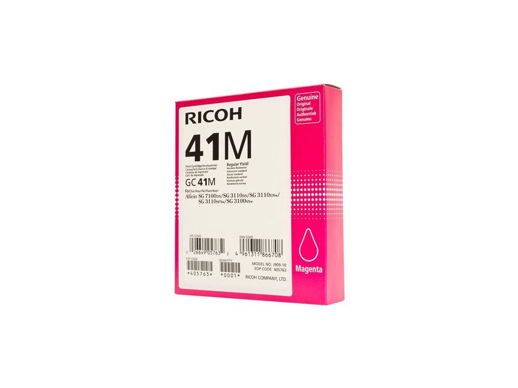 405763 Gélová náplň k tlačiarňam  SG 3100SNw, SG 7100DN, RICOH Type GC41M červená, 2,2K