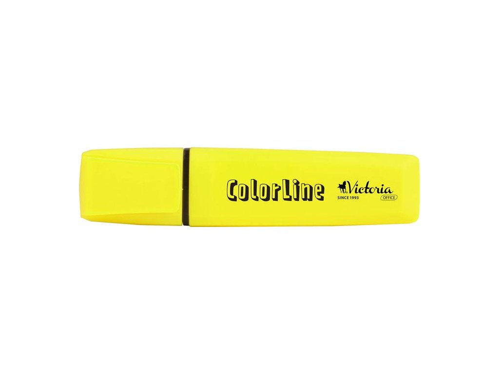 Zvýrazňovač, 1-5 mm, VICTORIA OFFICE, "ColorLine", žltá