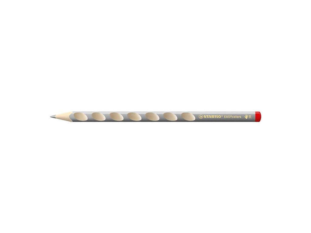 Farebné ceruzky, trojhranné, pre pravákov, hrubé, STABILO "EASYcolors", strieborná