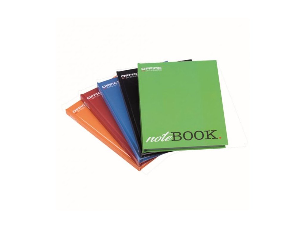 Záznamová kniha Office Products A5 96 listov linajková mix farieb