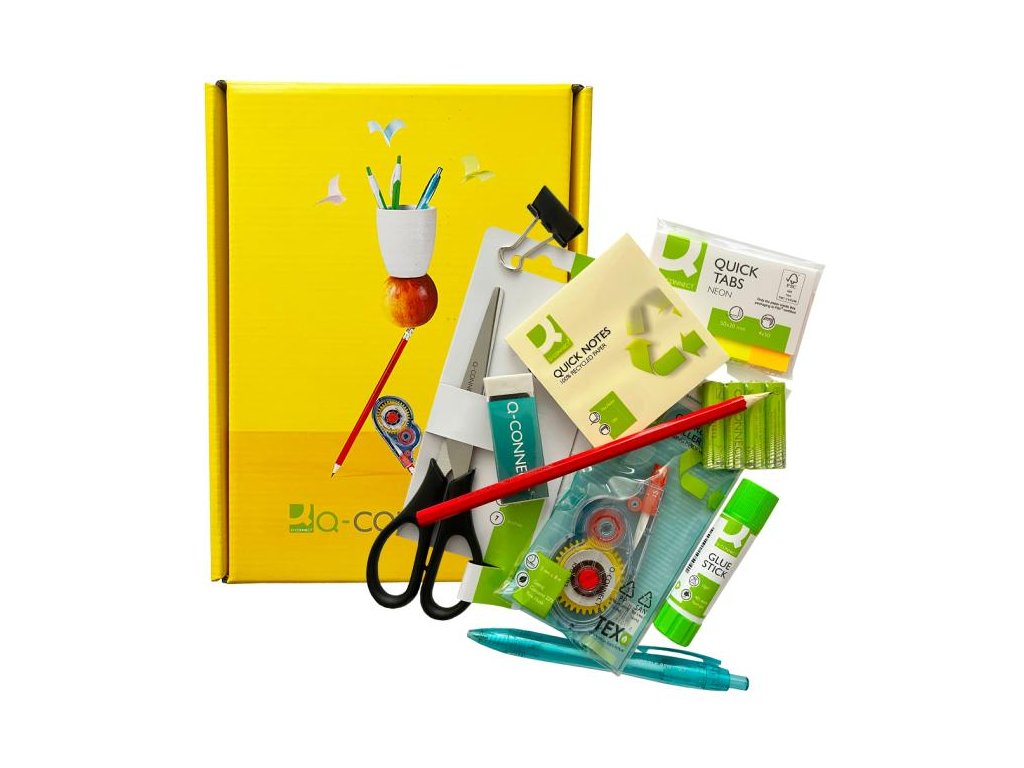 Štartovacia sada plná kancelárskych produktov Q- Connect