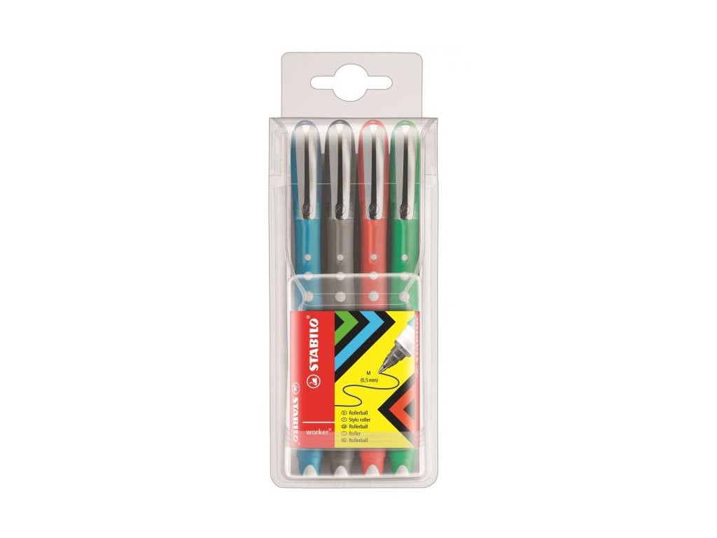 Sada rollerov STABILO worker colorful 4 ks