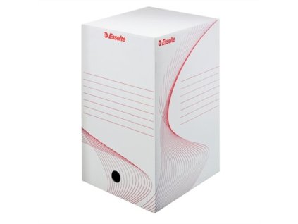 Archívny box, A4, 200 mm, kartón, ESSELTE "Boxy", biely