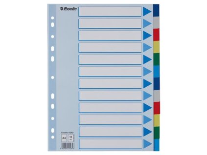 Register, plastový, A4, 12 dielny, ESSELTE