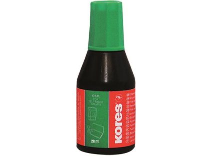 Pečiatková farba, 28 ml, KORES, zelená