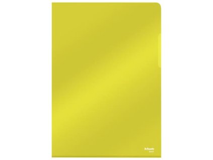 Obal "L", A4, 150 mikr., číry povrch, ESSELTE "Luxus", žltý