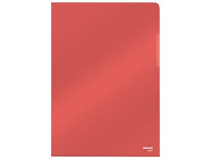 Obal "L", A4, 150 mikr., číry povrch, ESSELTE "Luxus", červený