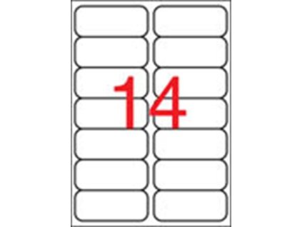 Etikety, 99,1x38,1 mm, polyester, zaoblené rohy, APLI, priehľadné, 140 etikiet/bal