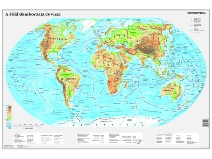 Podložka na stôl, obojstranná, STIEFEL  "Föld domborzata/ Mapa sveta" - výrobok v MJ