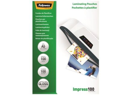 Laminovacia fólia, 100 mikr., A5, lesklá, 100 ks,  FELLOWES