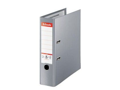 Pákový šanón, 80 mm, A4, polypropylén/polypropylén, s ochranným spodným kovaním, ESSELTE "Standard Plus", sivý