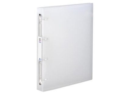 Krúžkový šanón, 4 krúžky, 40 mm, A4, maxi, PP, vymeniteľný štítok, VIQUEL "Propyglass", priehľadný