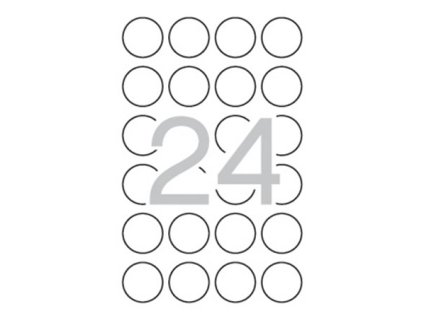 Etikety, okrúhle, priemer: 40 mm, bezpečnostné, zaoblené rohy, APLI, 240 etikiet/bal