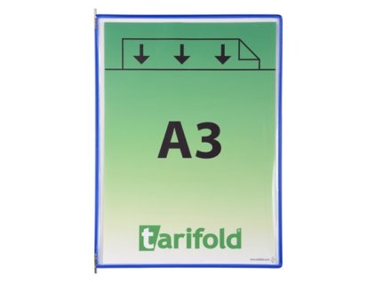 Prezentačná tabuľa, A3, oceľový rám, stojatá, DJOIS, modrá