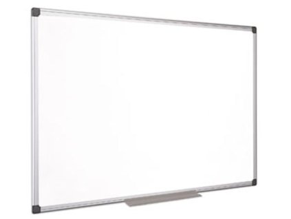 Biela tabuľa, magnetická, smaltovaná, 120x240 cm, hliníkový rám, VICTORIA VISUAL