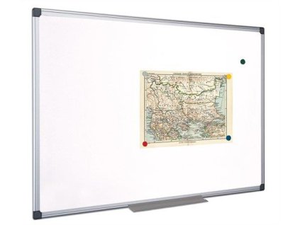 Biela tabuľa, magnetická, 45x60 cm, hliníkový rám, VICTORIA VISUAL