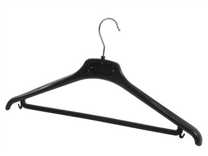 Vešiak, plastový, ALBA, čierny