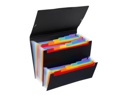 Harmoniková taška, PP, 12+6 záložiek, VIQUEL "RainbowClass", čierna