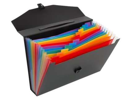 Harmoniková taška, PP, 12 priehradiek, VIQUEL "RainbowClass", čierna