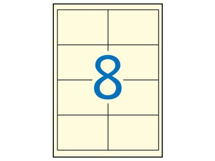 Etikety, 97x67,7 mm, farebné, APLI, krémové, 160 etikiet/bal