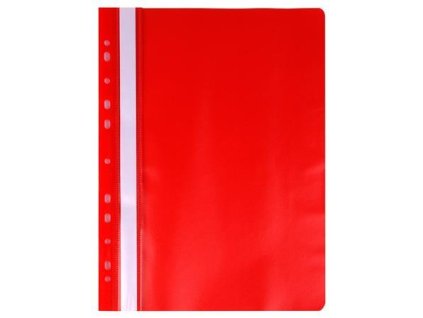 Rýchloviazač, s eurodierovaním, PP, A4, VICTORIA OFFICE, červená