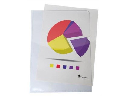 Obal, "L", A4, 150 mikr., číry, VICTORIA OFFICE