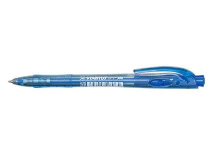 Guľôčkové pero, 0,38 mm, stláčací mechanizmus, STABILO "Liner 308", modré