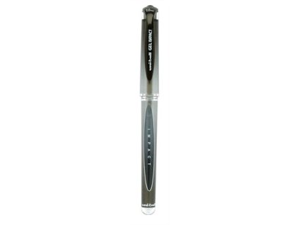 Gélové pero, 0,6 mm, s vrchnákom, UNI "UM-153S", čierne