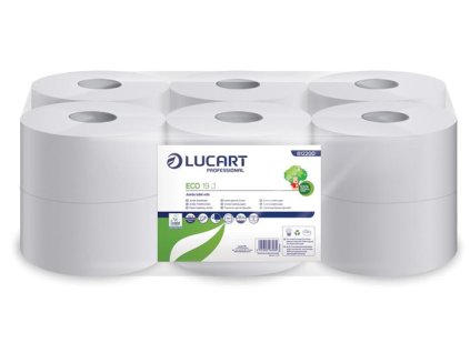 Toaletný papier, 2-vrstvový, 120 m, 19 cm priemer, LUCART "Eco", biely