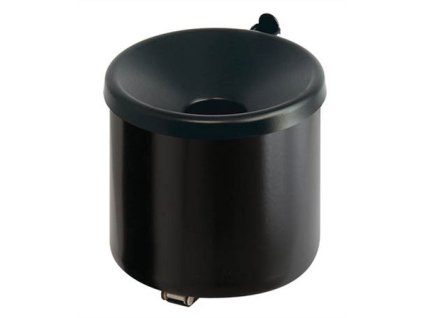 Nástenný popolník, oceľový, valcovitý, VEPA BINS, čierny