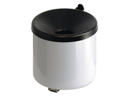 Nástenný popolník, oceľ, VEPA BINS, biely-čierny