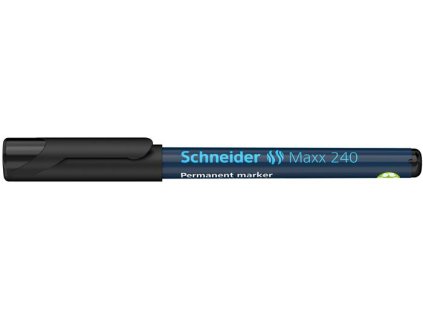 Permanentný popisovač, 1- 2 mm, kužeľový hrot, SCHNEIDER "240", čierny