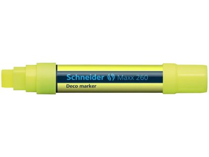 Kriedový popisovač, 5-15 mm, SCHNEIDER "Maxx 260", žltý