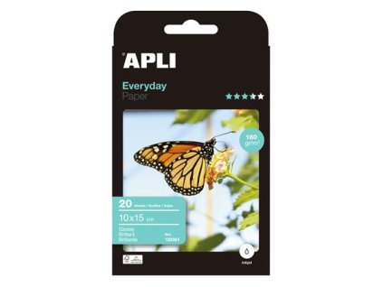 Fotopapier, k atramentovým tlačiarňam, 10x15 cm, 180 g, lesklý, APLI "Everyday"