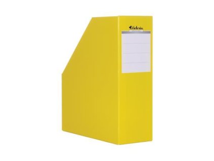 Zakladač, kartónový, 90 mm, VICTORIA OFFICE, žltý