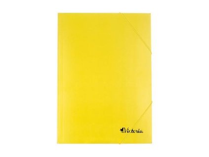 Doska s gumičkou, kartónová, A4, VICTORIA OFFICE, žltá