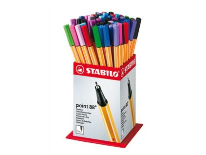 Liner, displej, 0,4 mm, STABILO "Point 88", mix farieb