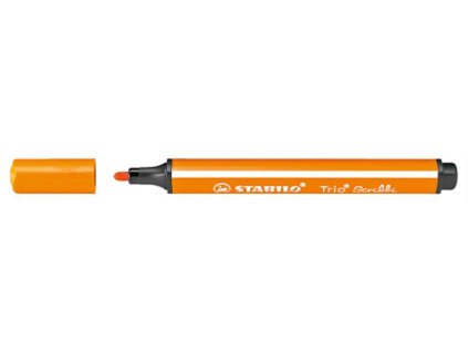 Fixka, 1,5 - 2 mm, pohyblivý hrot, STABILO "Trio Scribbi", oranžová