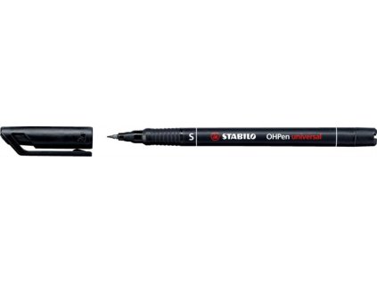 Permanentný popisovač, 0,4 mm, STABILO "OHPen S", čierny