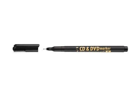 Permanentný popisovač na CD/DVD, 0,5 mm, ICO, čierny