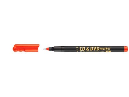 Permanentný popisovač na CD/DVD, 0,5 mm, ICO, červený
