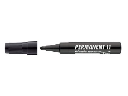Permanentný popisovač, 1-3 mm, kužeľový hrot, ICO "Permanent 11", čierny