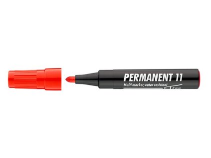 Permanentný popisovač, 1-3 mm, kužeľový hrot, ICO "Permanent 11", červený