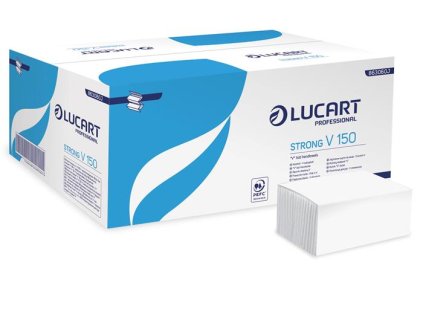 Papierové utierky, V/Z ohyb, 2-vrstvové,  LUCART "Strong", optimum biele